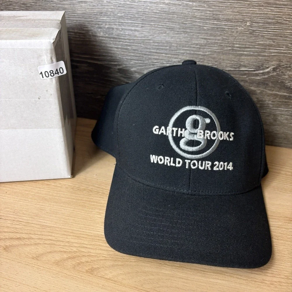 Garth Brooks Hat Cap Strap Back Black World Tour Embroidered Country Music 2014